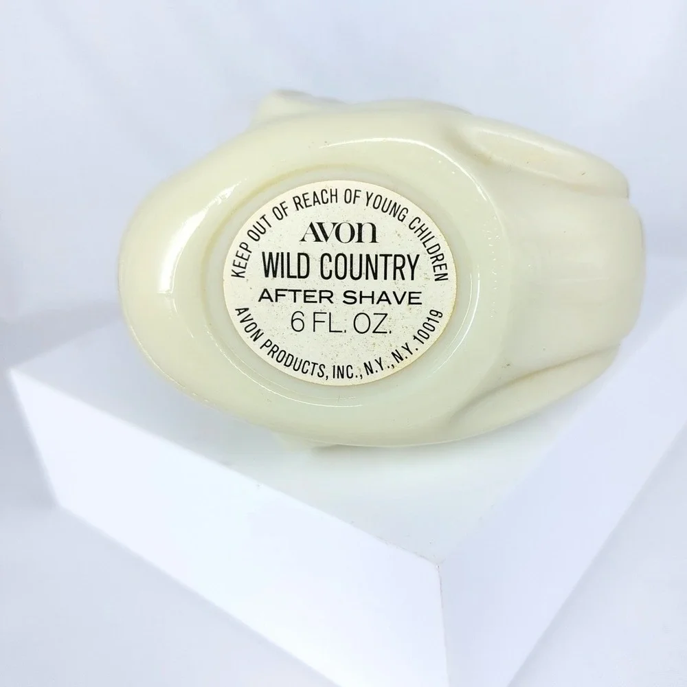 Vintage Avon Bulldog Pipe‎ Wild Country Aftershave Cologne Glass Bottle Only